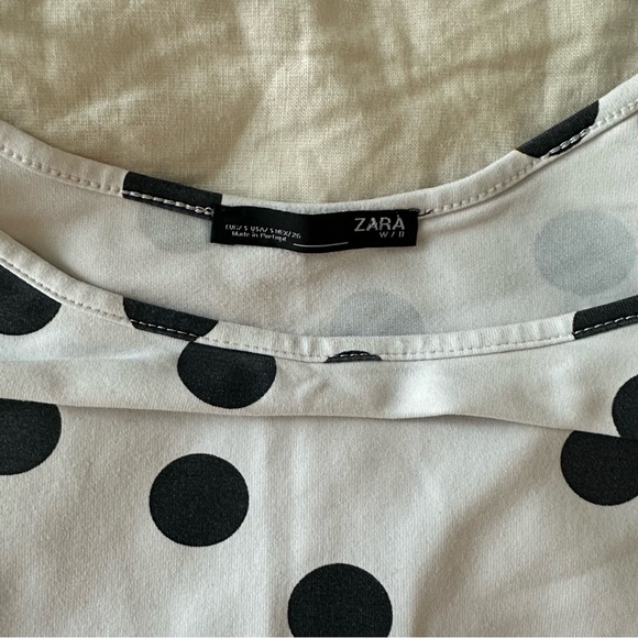 Zara Black and White Polka Dot Cami Tank - Picture 3 of 6